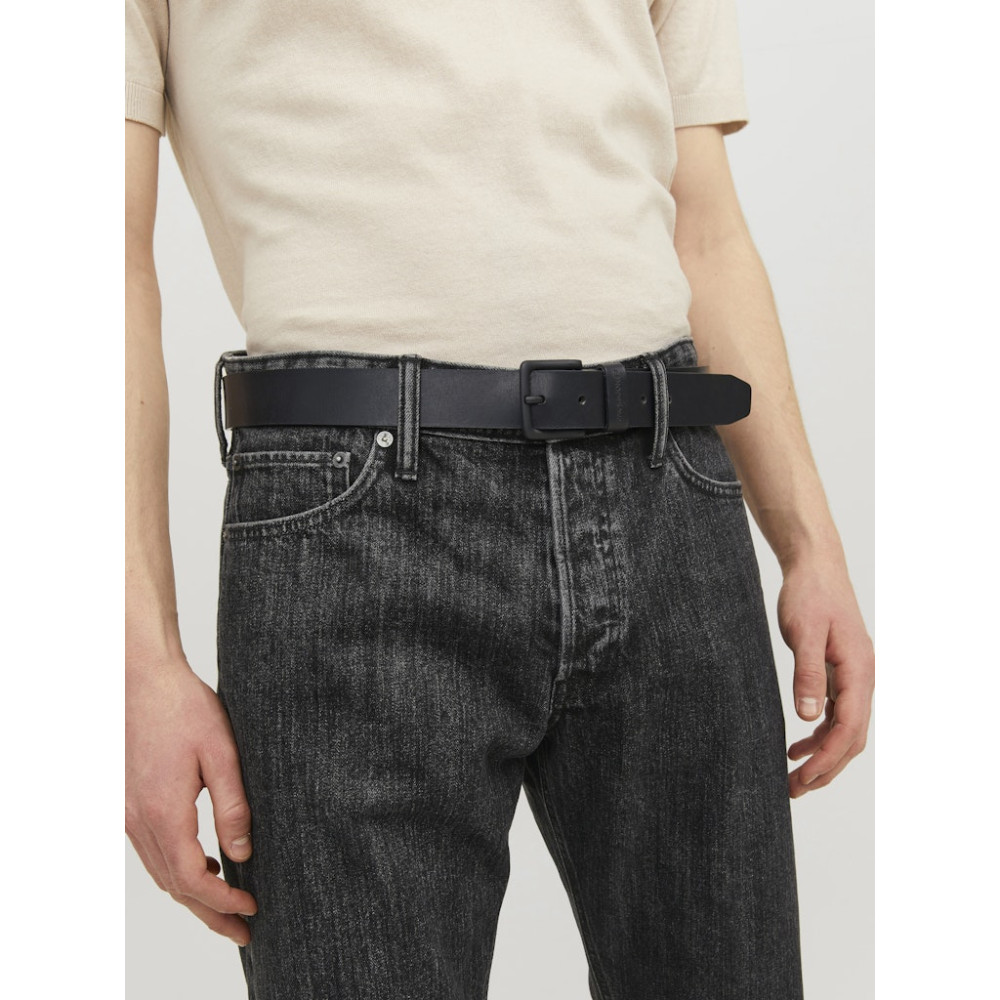 Jack & Jones Μαύρη Ζώνη 100% Leather - 12242687