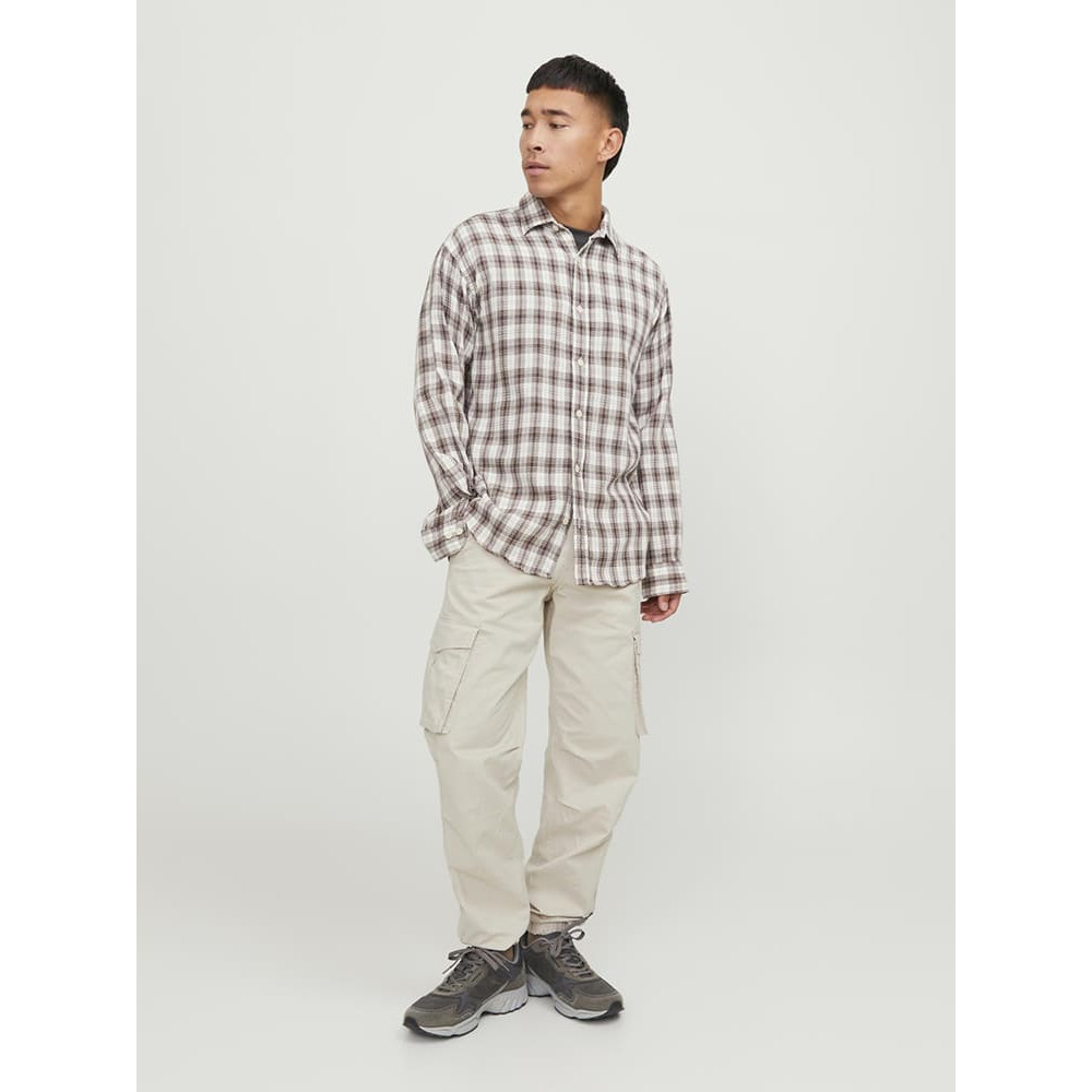 Jack and Jones Εκρού Παντελόνι Cargo - 12242264