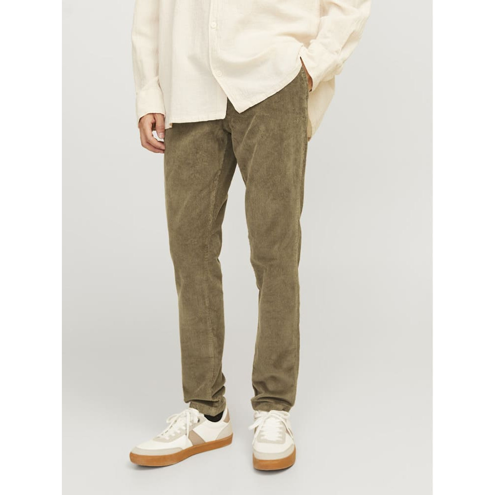 Jack & Jones Μπεζ Παντελόνι Κοτλέ - 12258301