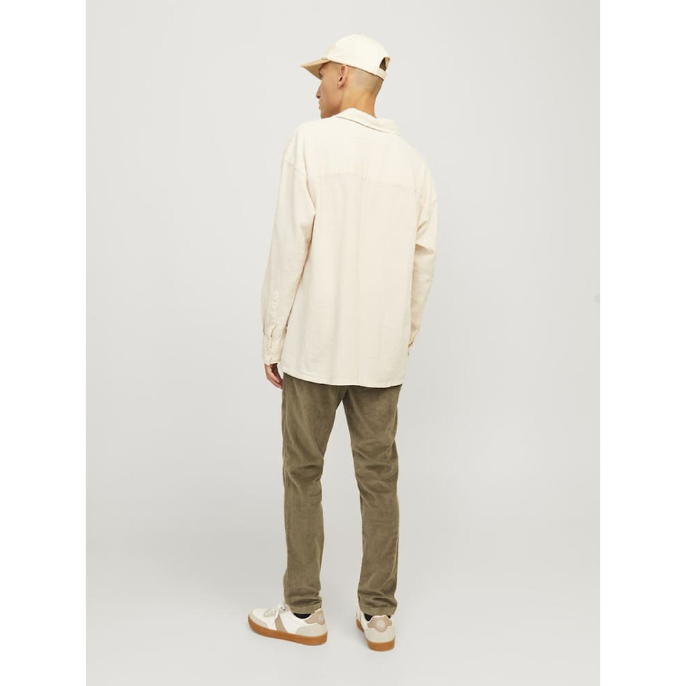Jack & Jones Μπεζ Παντελόνι Κοτλέ - 12258301