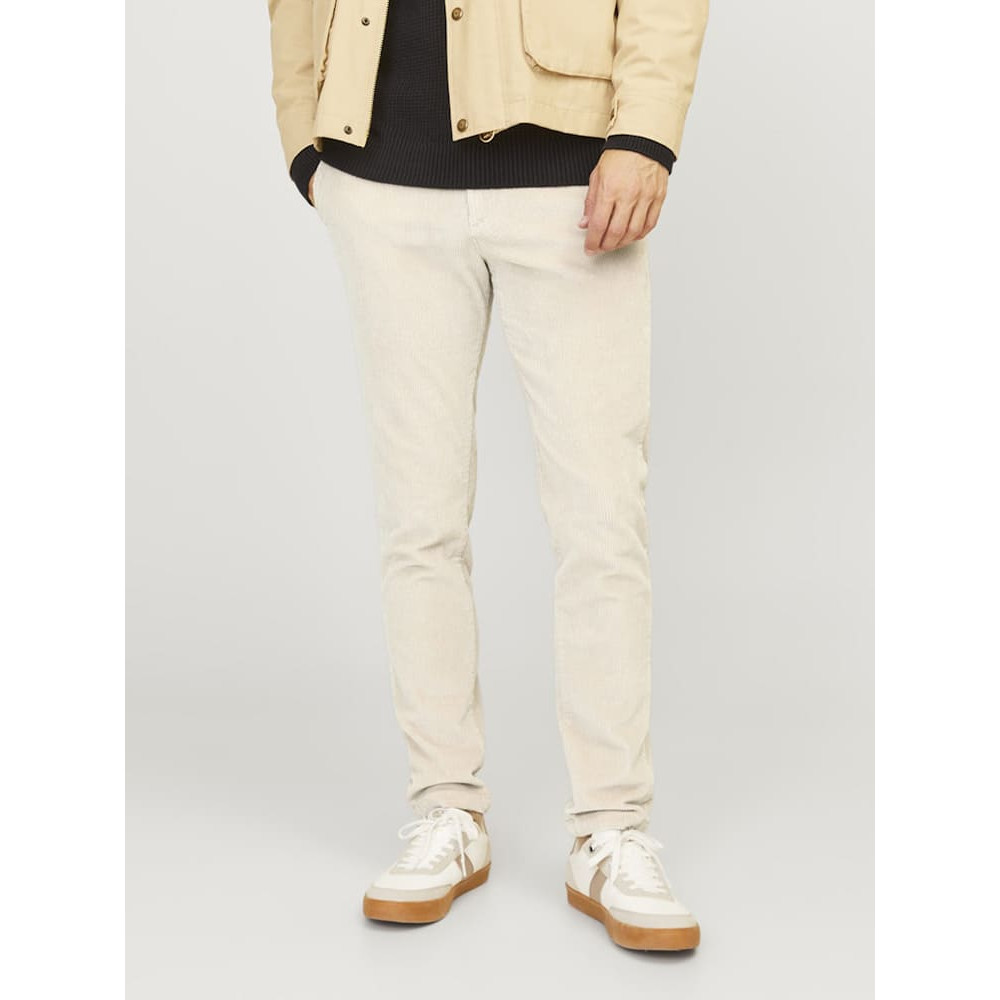 Jack & Jones Εκρού Παντελόνι Κοτλέ - 12258301