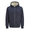 Jack and Jones Μπλε Ζακέτα Hoodie - 12262125