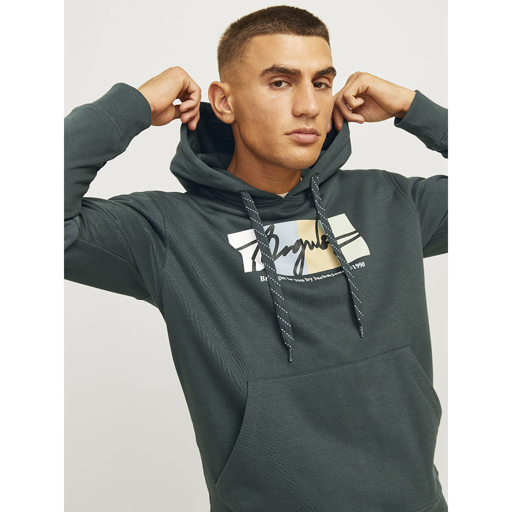 Jack and Jones Πράσινο Hoodie - 12262421