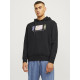 Jack and Jones Μαύρο Hoodie - 12262421