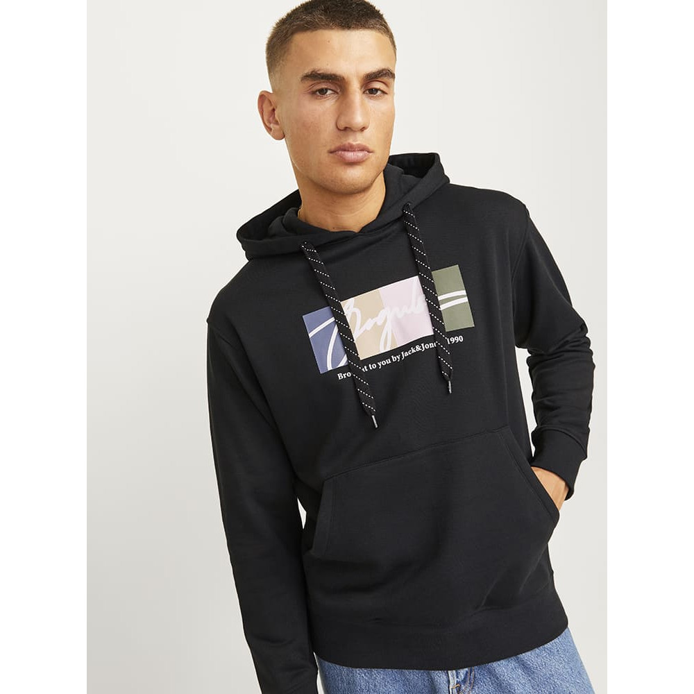 Jack and Jones Μαύρο Hoodie - 12262421