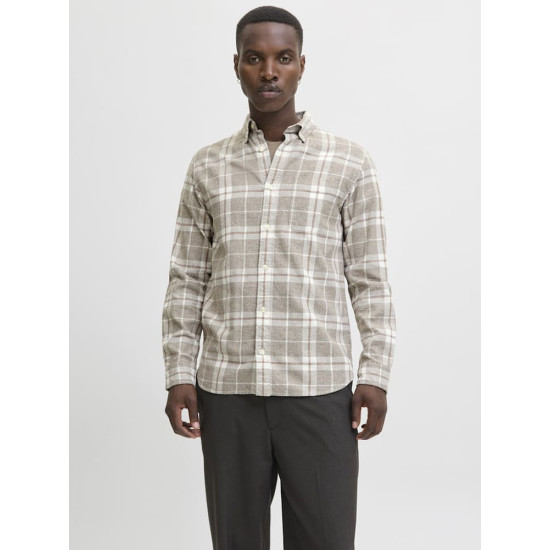 Jack & Jones Μπεζ Πουκάμισο Button Down - 12282354