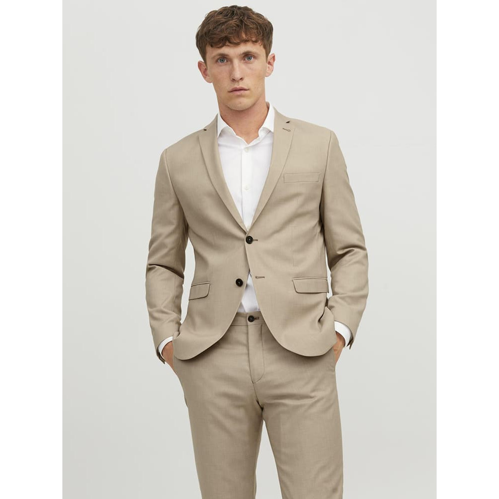 Jack and Jones Μπεζ Σακάκι Blazer - 12141107