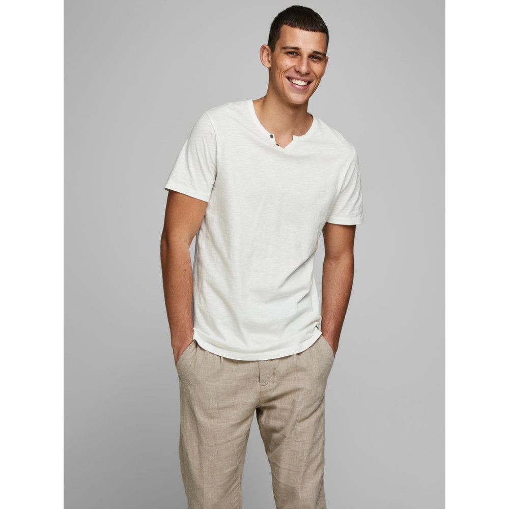 Jack and Jones Λευκό T-shirt V-Neck - 12164972