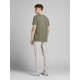Jack and Jones Λαδί T-shirt V-Neck - 12164972