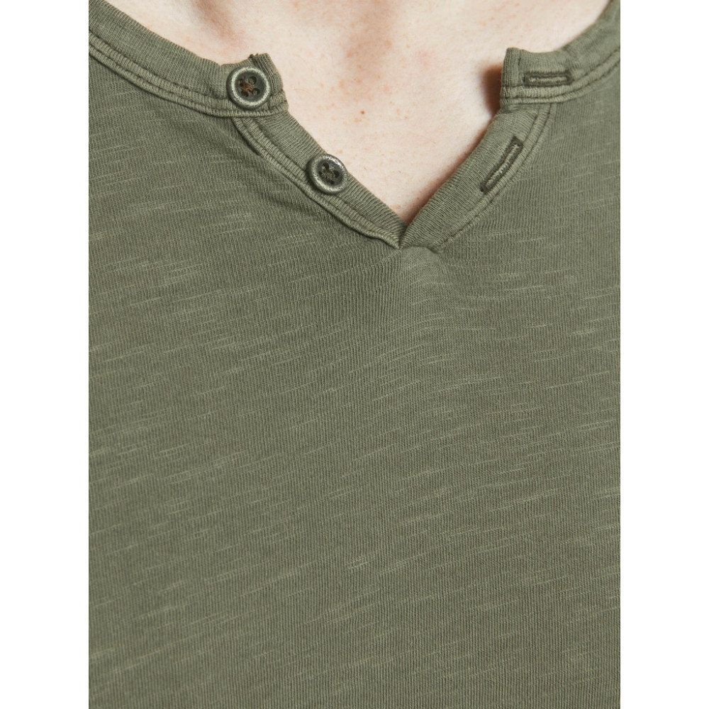 Jack and Jones Λαδί T-shirt V-Neck - 12164972