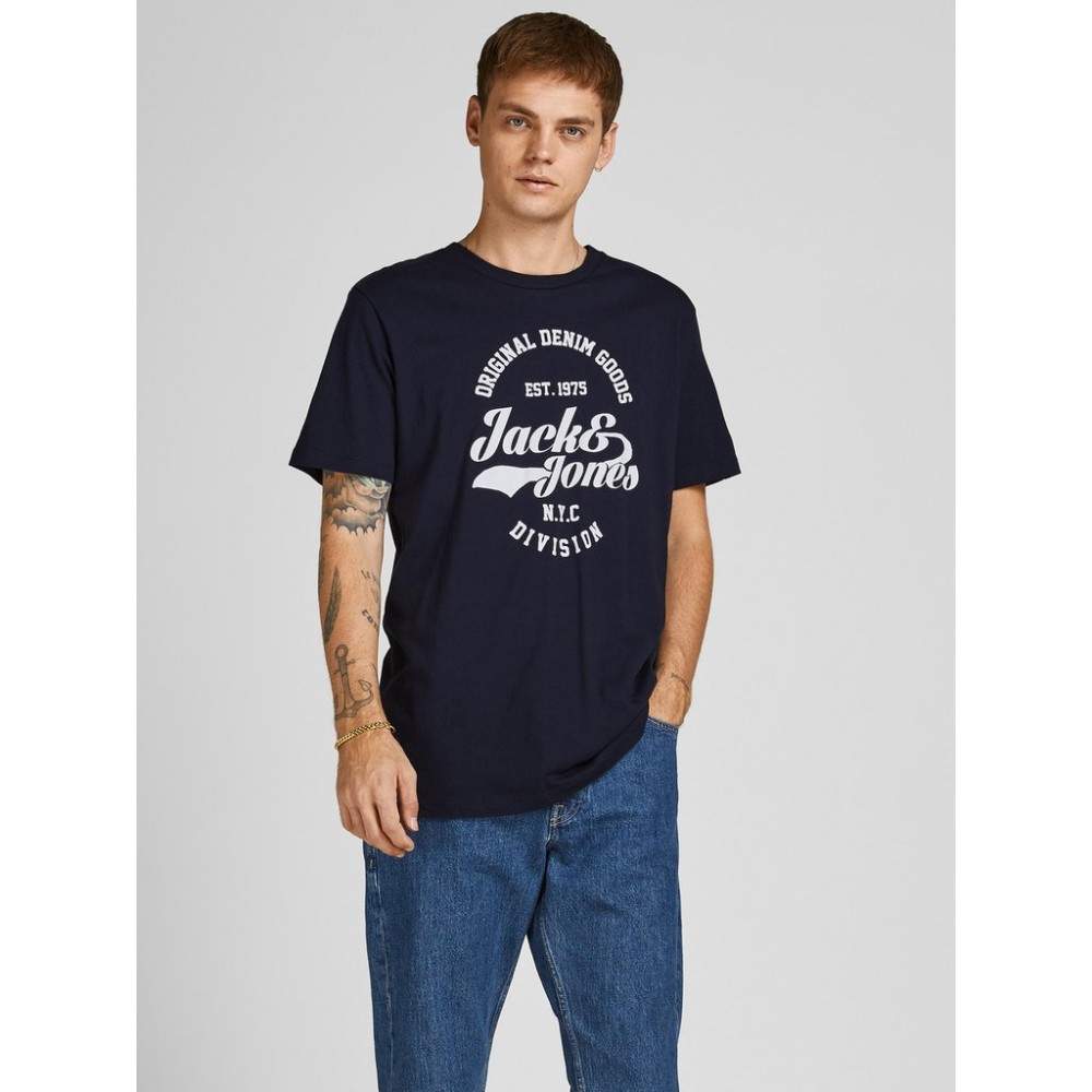 Jack and Jones Μπλε T-shirt C Neck - 12199620