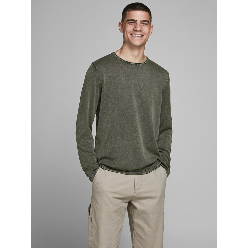 Jack and Jones Λαδί Πουλόβερ C Neck - 12174001