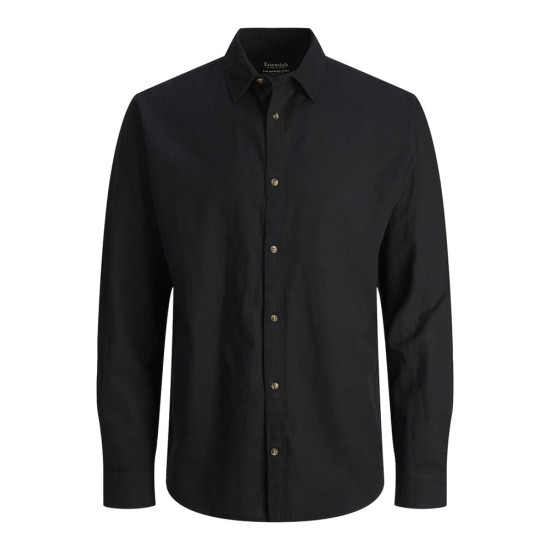 Jack and Jones Μαύρο Πουκάμισο Linen Blend - 12248384