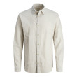Jack and Jones Μπεζ Πουκάμισο Linen Blend - 12248384