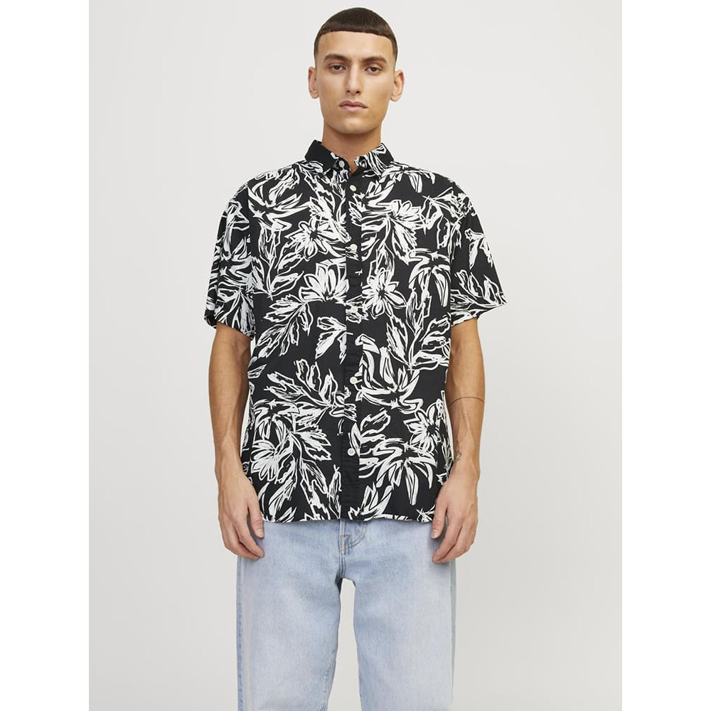 Jack and Jones Μαύρο Πουκάμισο Hawaiian - 12251023