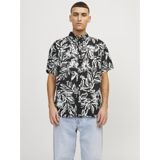 Jack and Jones Μαύρο Πουκάμισο Hawaiian - 12251023