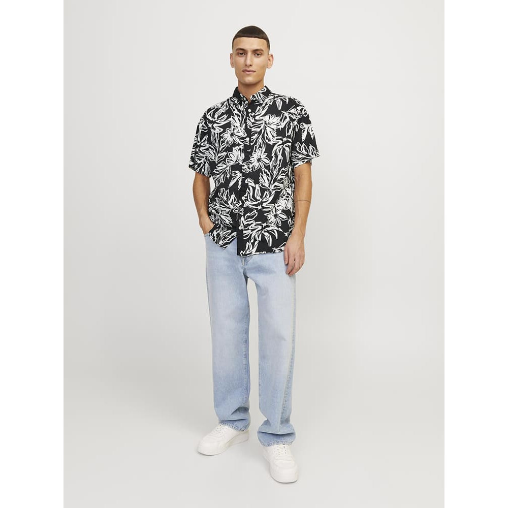 Jack and Jones Μαύρο Πουκάμισο Hawaiian - 12251023