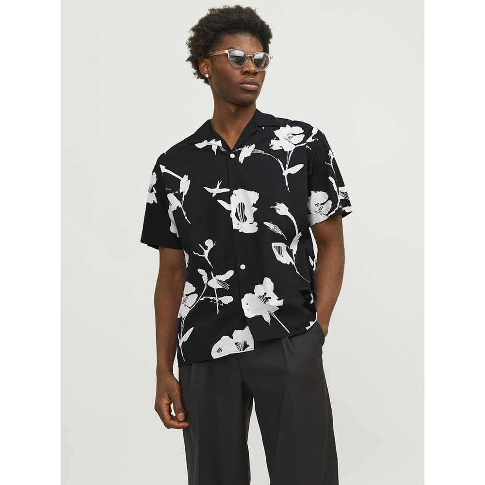Jack and Jones Μαύρο Κοντομάνικο Πουκάμισο - 12252948