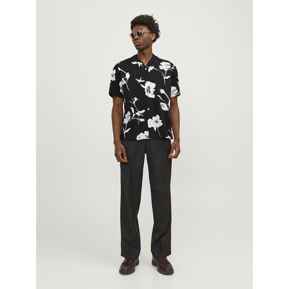 Jack and Jones Μαύρο Κοντομάνικο Πουκάμισο - 12252948