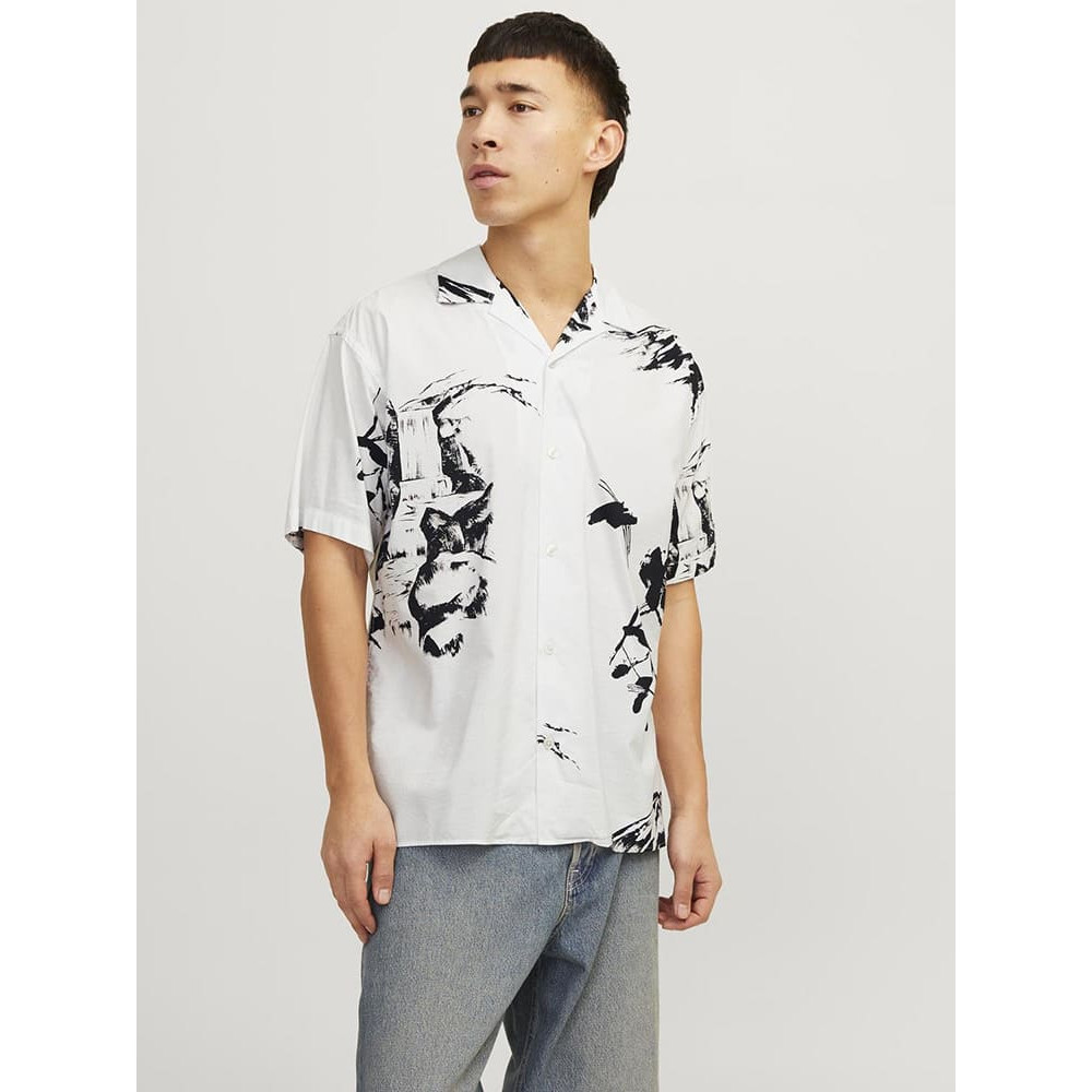 Jack and Jones Λευκό Κοντομάνικο Πουκάμισο - 12252948