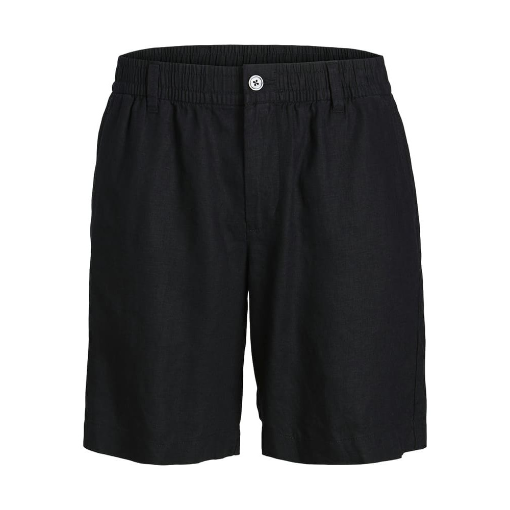 Jack and Jones Μαύρη Βερμούδα 100% Λινό - 12253134