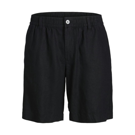 Jack and Jones Μαύρη Βερμούδα 100% Λινό - 12253134