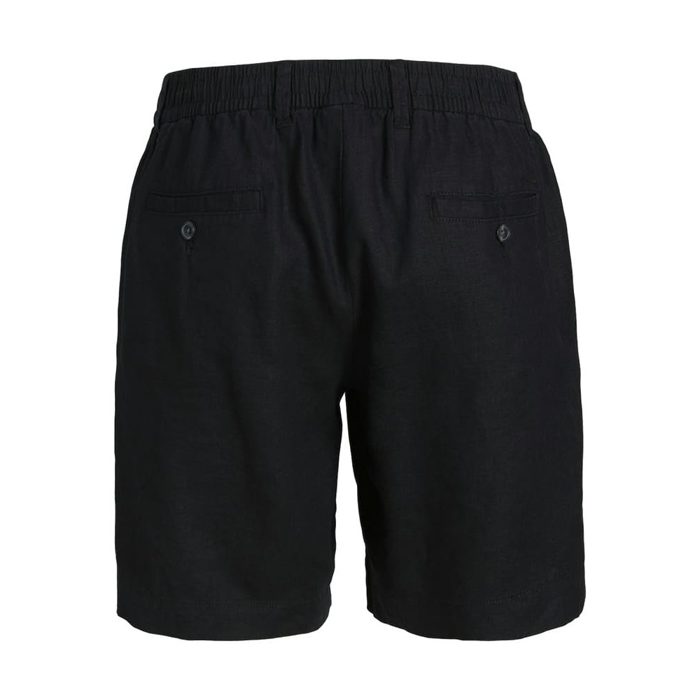 Jack and Jones Μαύρη Βερμούδα 100% Λινό - 12253134