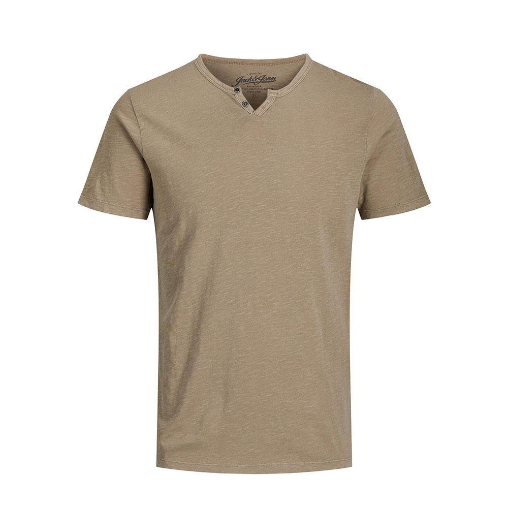 Jack and Jones Μπεζ T-shirt V-Neck - 12164972