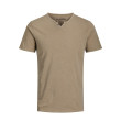 Jack and Jones Μπεζ T-shirt V-Neck - 12164972