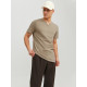 Jack and Jones Μπεζ T-shirt V-Neck - 12164972