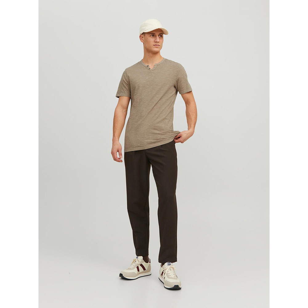 Jack and Jones Μπεζ T-shirt V-Neck - 12164972