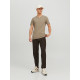 Jack and Jones Μπεζ T-shirt V-Neck - 12164972