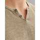 Jack and Jones Μπεζ T-shirt V-Neck - 12164972