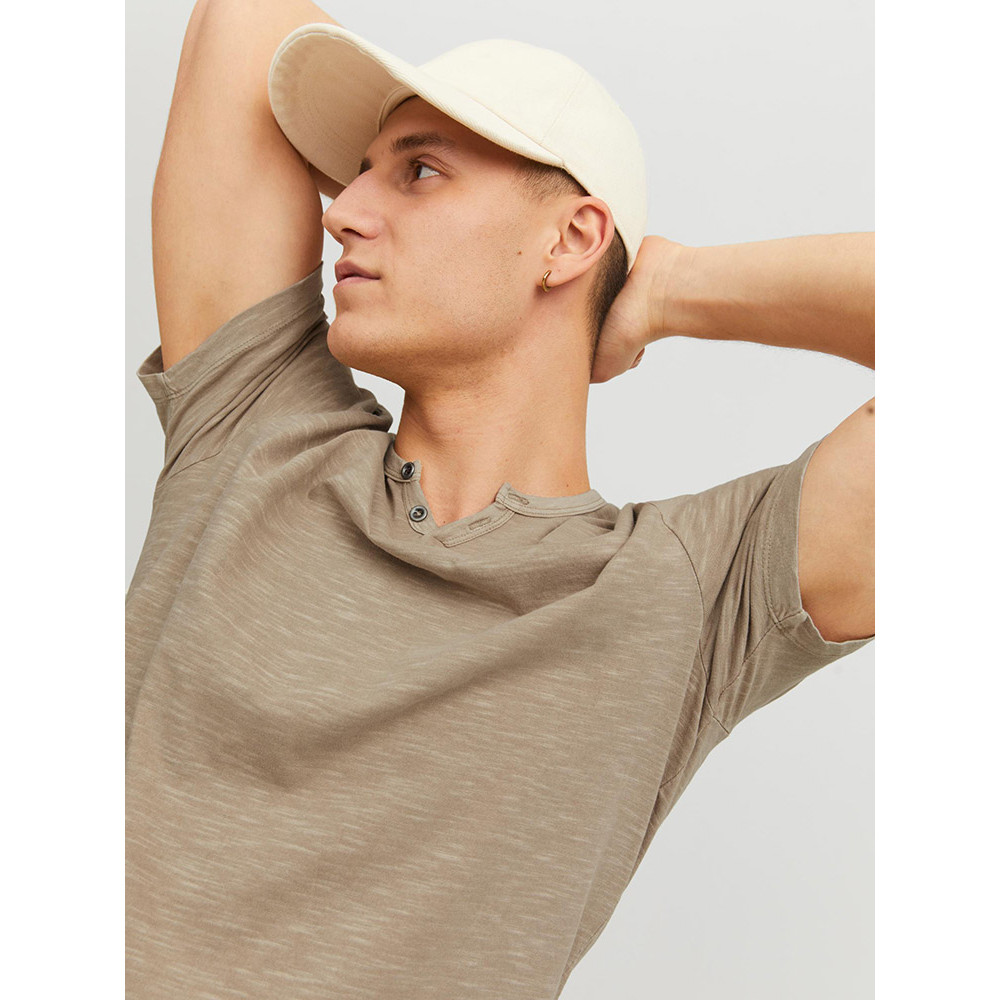 Jack and Jones Μπεζ T-shirt V-Neck - 12164972
