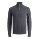 Jack and Jones Γκρι Half Zip - 12189339