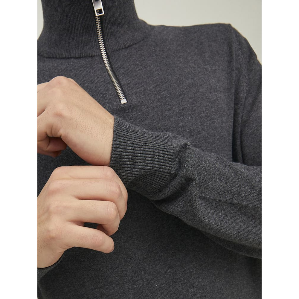 Jack and Jones Γκρι Half Zip - 12189339