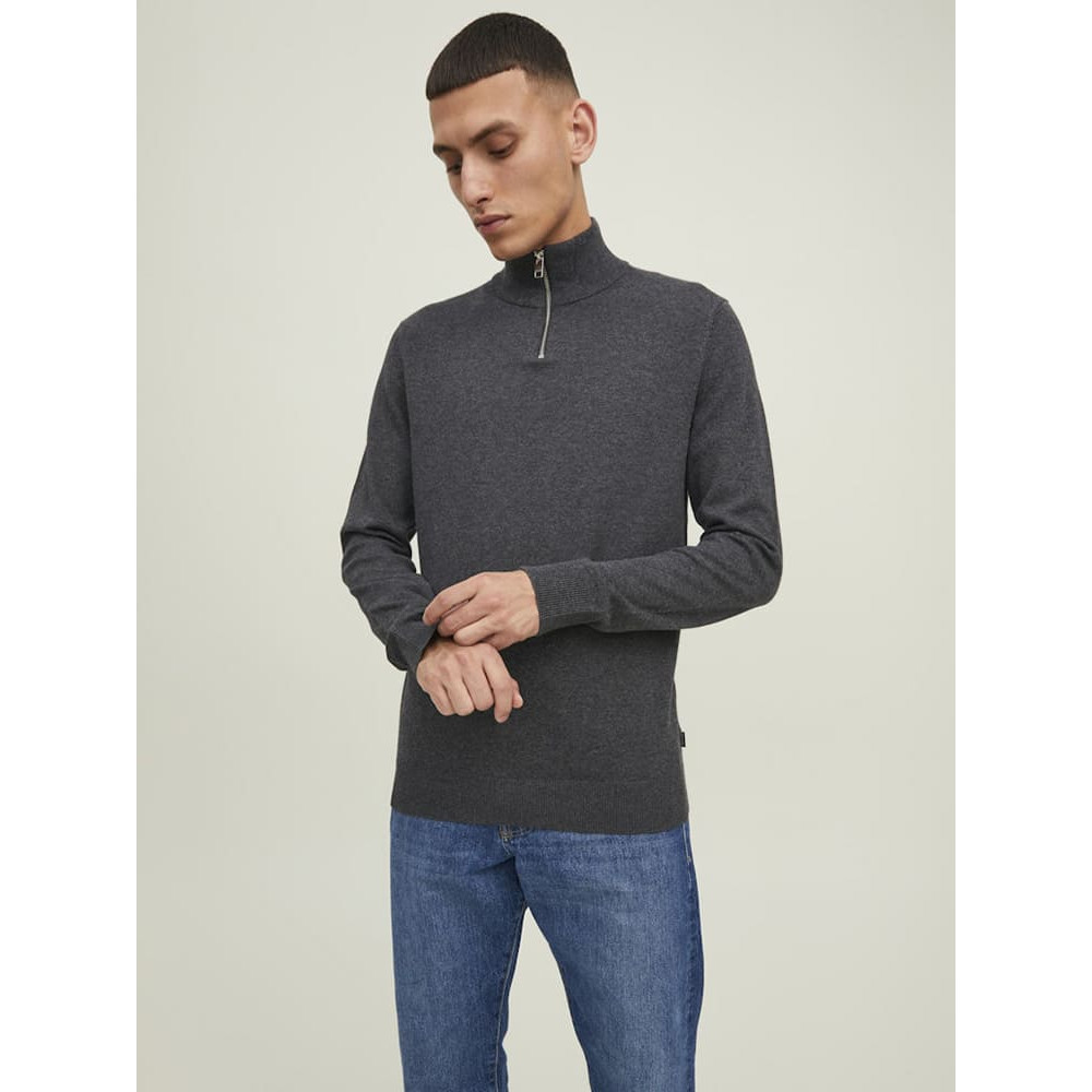 Jack and Jones Γκρι Half Zip - 12189339