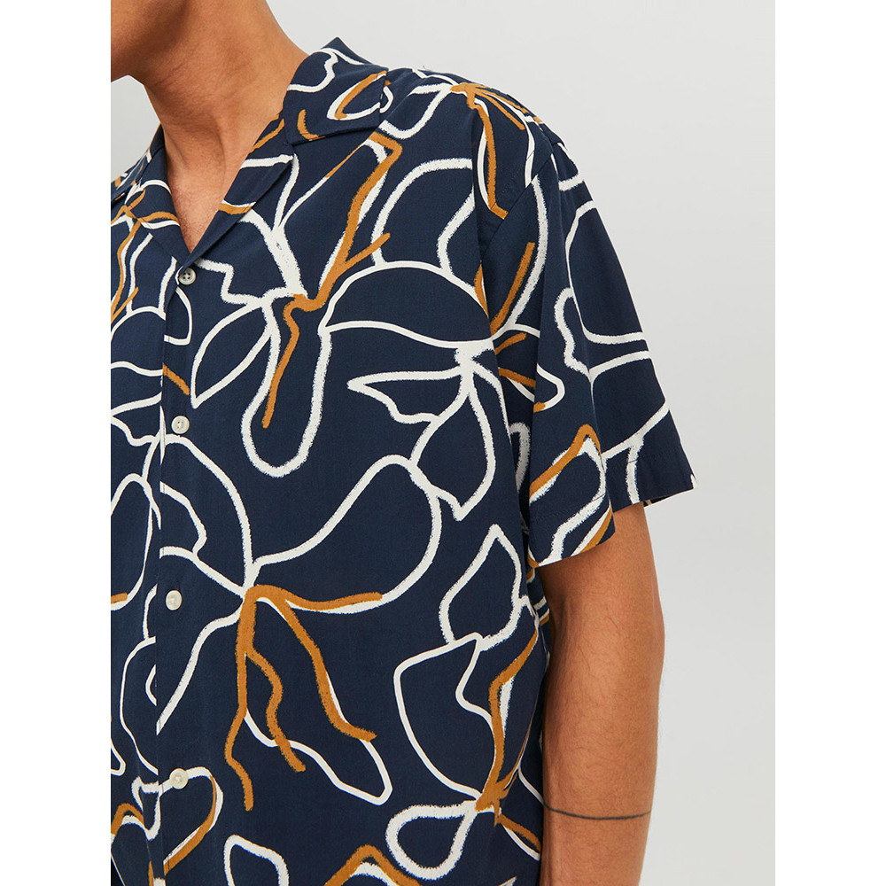 Jack and Jones Μπλε Σκούρο Floral Πουκάμισο Hawaiian - 12202240