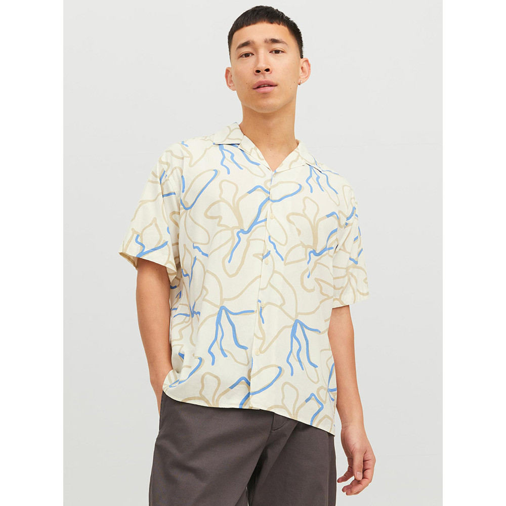 Jack and Jones Μπεζ Floral Πουκάμισο - 12202240