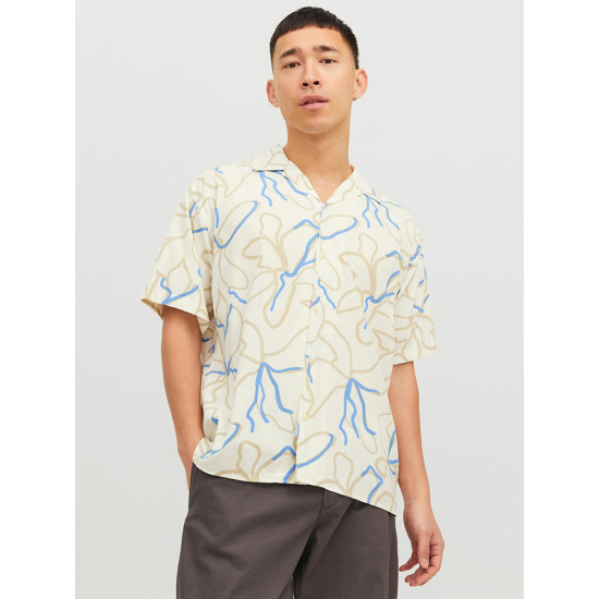 Jack and Jones Μπεζ Floral Πουκάμισο - 12202240