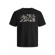 Jack and Jones Μαύρο T-shirt C Neck - 12250683