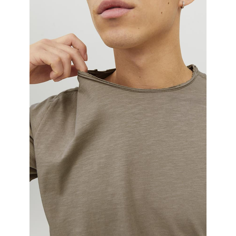 Jack and Jones Μπεζ T-shirt C Neck - 12182498