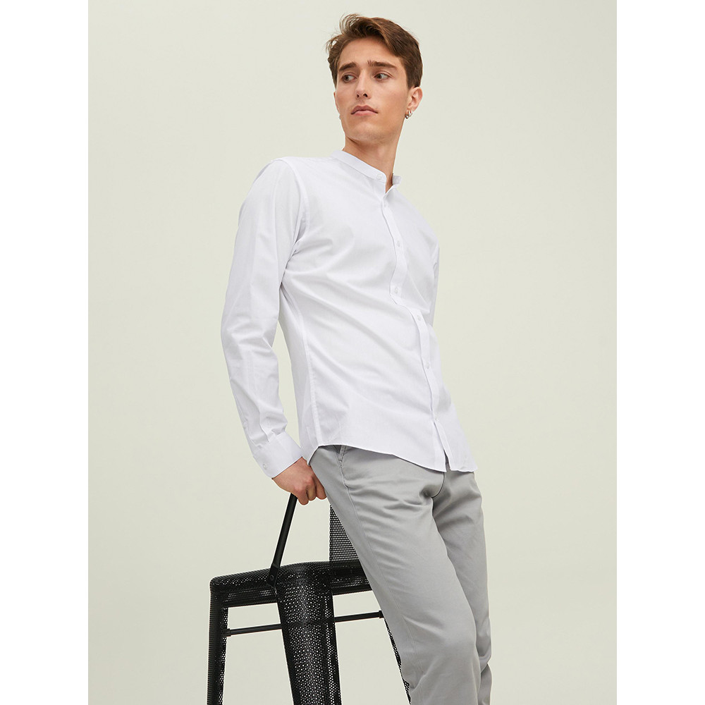 Jack and Jones Λευκό Πουκάμισο Mao - 12205921