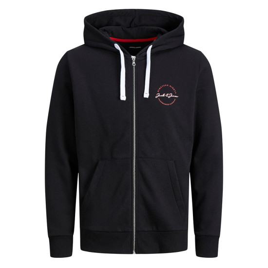 Jack and Jones Μαύρη Ζακέτα Hoodie - 12211515