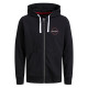 Jack and Jones Μαύρη Ζακέτα Hoodie - 12211515