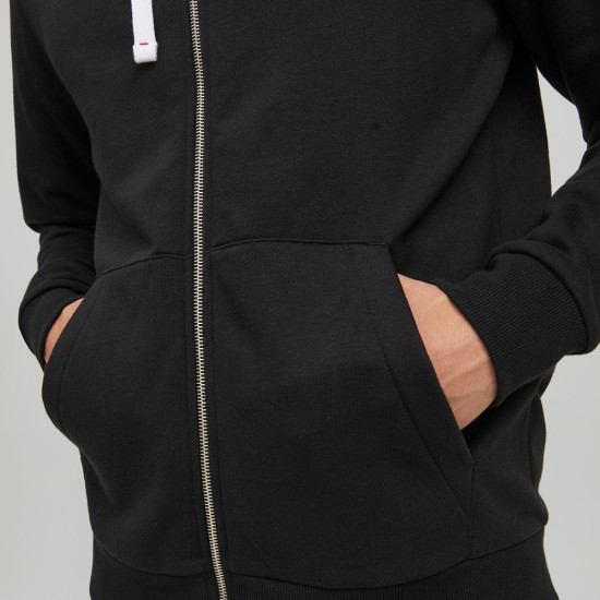Jack and Jones Μαύρη Ζακέτα Hoodie - 12211515