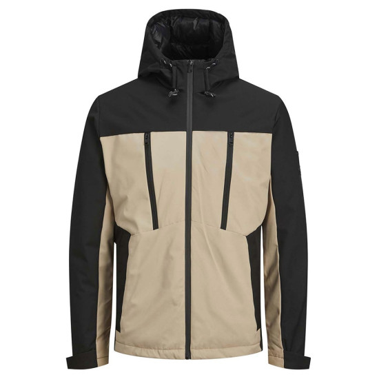 Jack and Jones Εκρού - Μαύρο Μπουφάν - 12214640 