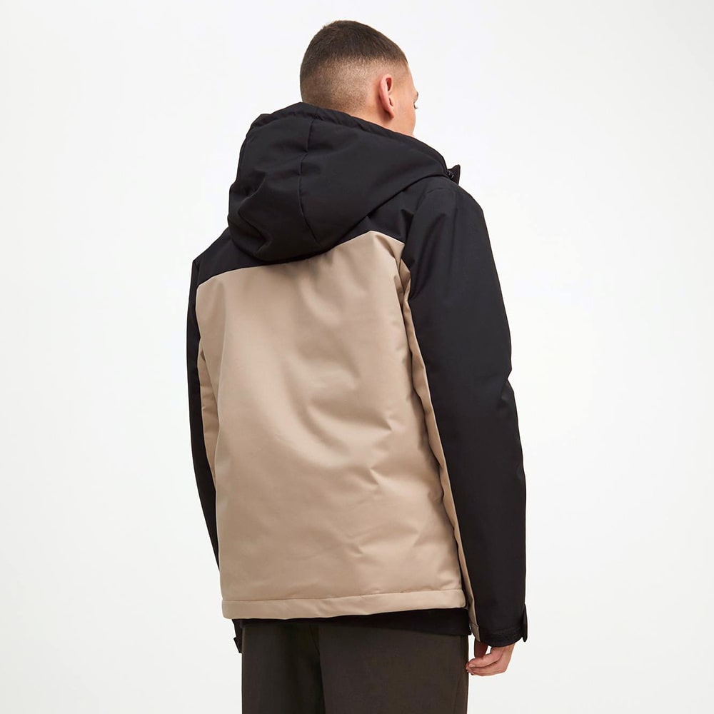 Jack and Jones Εκρού - Μαύρο Μπουφάν - 12214640 