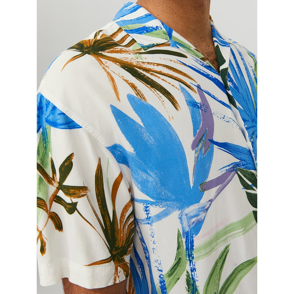 Jack and Jones Λευκό Floral Πουκάμισο Hawaiian - 12227632
