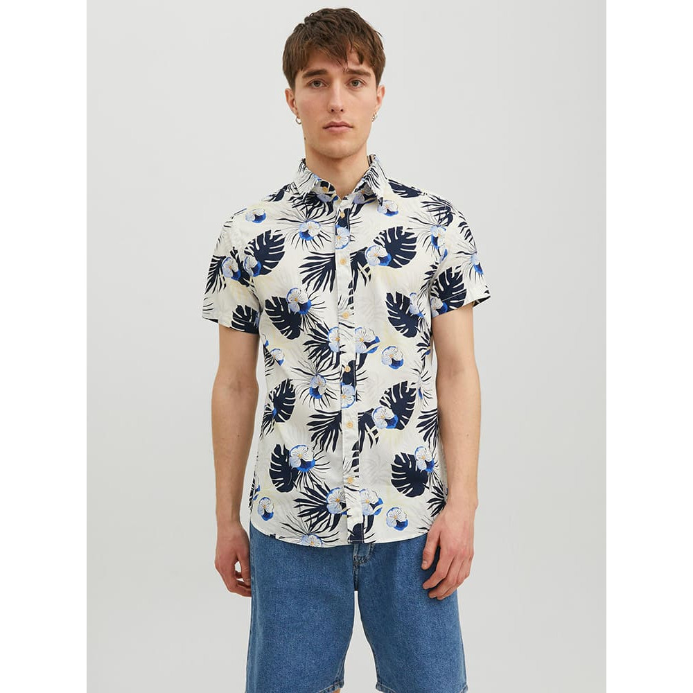 Jack and Jones Λευκό Floral Πουκάμισο - 12233624